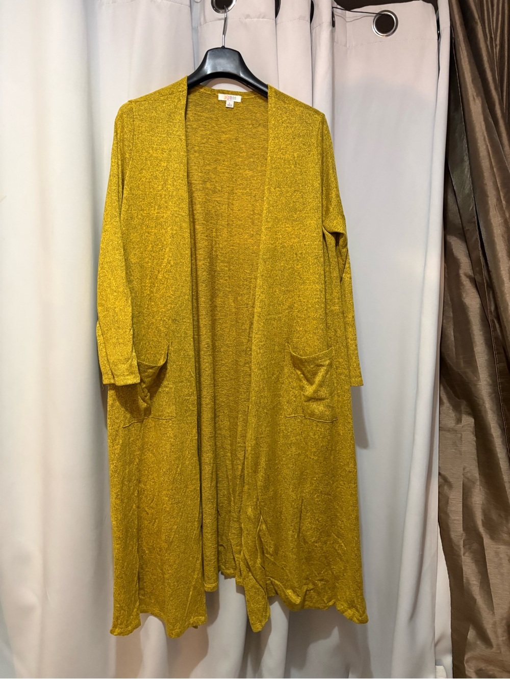 LuLaRoe Mustard Yellow Open-Front Long Cardigan